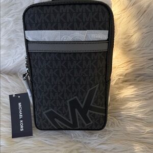 Michael Kors Gray and Black Messenger Bag